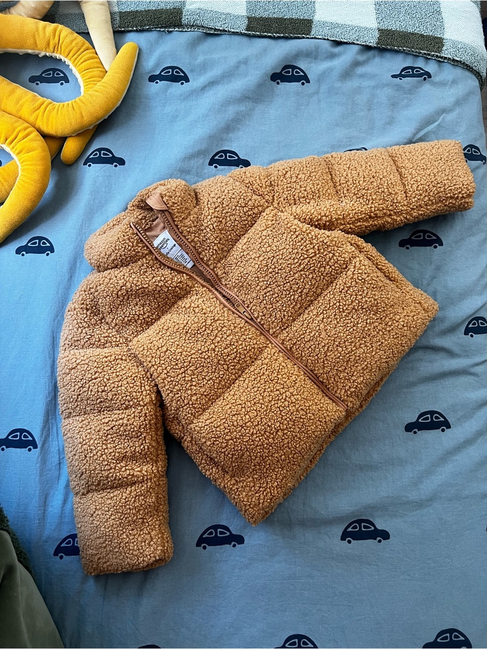 Amazon Essentials Tan/Teddy Sherpa Puffer Jacket - Brown